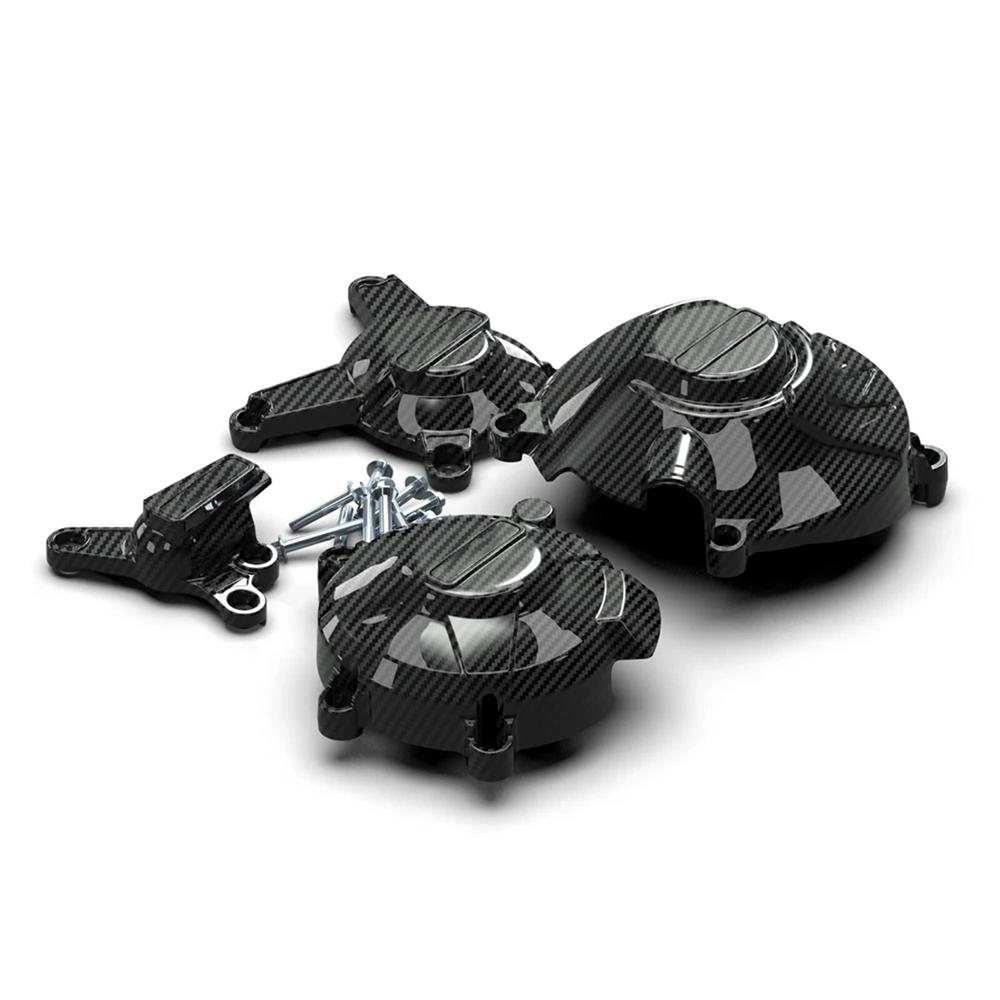 Для Yamaha MT-09 2014-20 XSR900 2015-20 Мотоциклетная защитная крышка двигателя под карбон