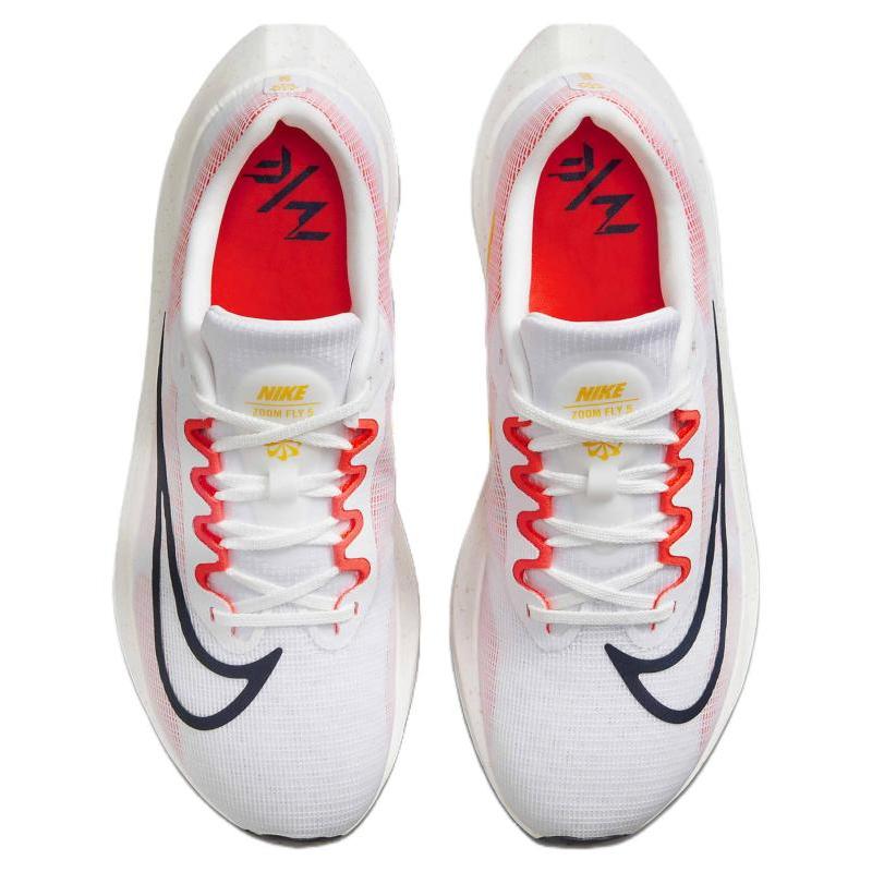 Nike Кроссовки Zoom Fly 5 Белые Ярко-малиновые повседневные DM8968-100