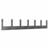 VidaXL U-Shaped Gabion Basket with 7 Posts Garden Barrier Fence Basket Wall Decoration Exterior Iron 151287