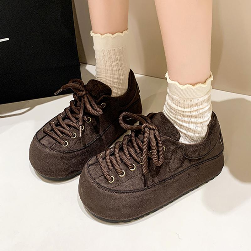 Модные балетки Женские лоферы Туфли на шнуровке Замшевые дизайнерские спортивные туфли 2025 Модные повседневные женские кроссовки Осень Новые Zapatillas De Mujer