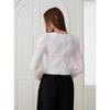 Egoist Square Neck Ruffle Long Sleeve Blouse  Es2obl02 