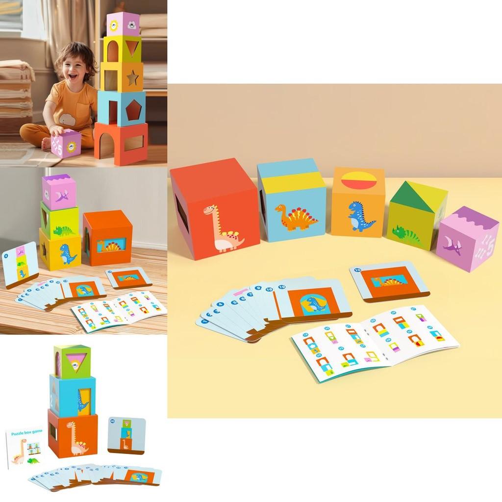 Обучающая деревянная игрушка-пирамидка для малышей с распознаванием форм и для когнитивного развития