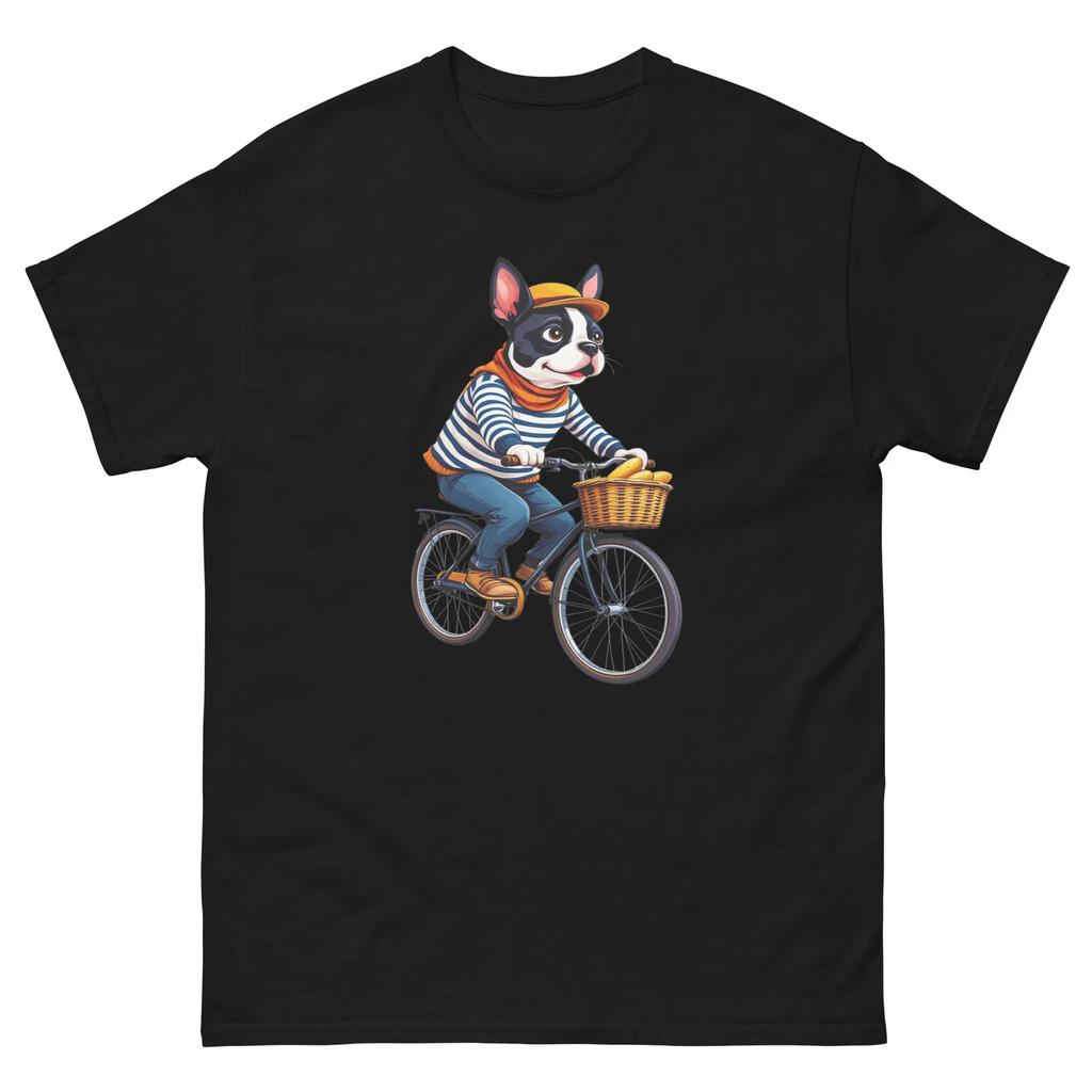 Biking Boston Terrier Dog Bike Cycling T-Shirt