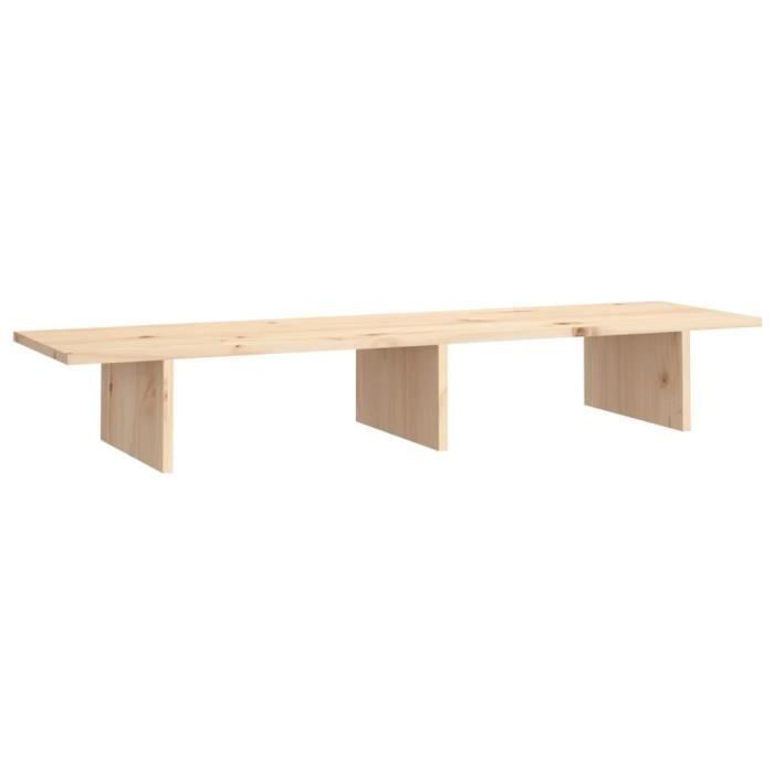 VidaXL Monitor Stand 100x27x15 Cm Solid Pine Wood 813979