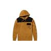 Corduroy Color Block Fleece Lined Hoodie Men Hoodies Wheat A25GX-P47