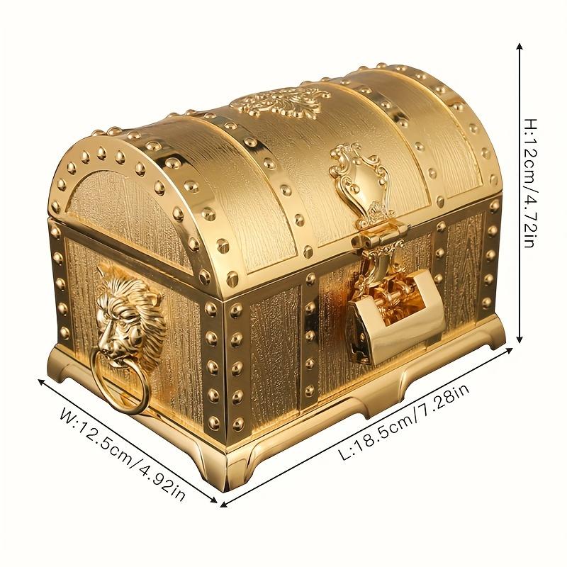 Металлический пиратский ящик для хранения ювелирных изделий в стиле ретро с замком