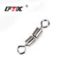 FTK 50pcs/lot Swivel Ball Bearing Fishing Swivel with Solid Swivel Safety Snap Ring Swivel Carp Fishing Accessories
