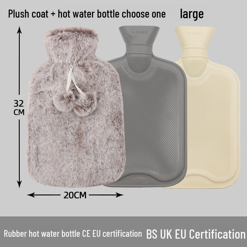 Explosion-Proof Hot Water Bottle: Rubber Design for Stomach and Feet, Long-Lasting Warmth