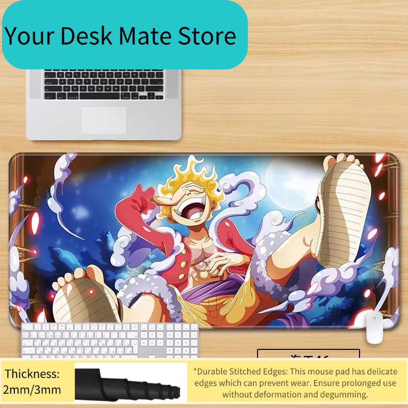 High Definition Printed New Boys Office ONE PIECE Leather Mouse Pad Anime Game Roronoa Zoro Computer Keyboard Desktop Table Mat