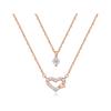 New Monet Silver Pink Necklace Tnssvp08146S
