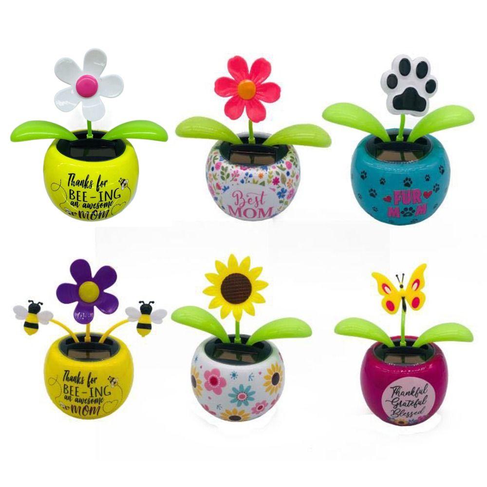 Украшения Танцующий солнечный цветок Качающийся автомобильный интерьер Аксессуары Анимированные танцоры-болванчики