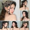 Headband Women Lace Triangle Scarf Hollow Floral Bandana Turban Fashion Head Wrap Scarves