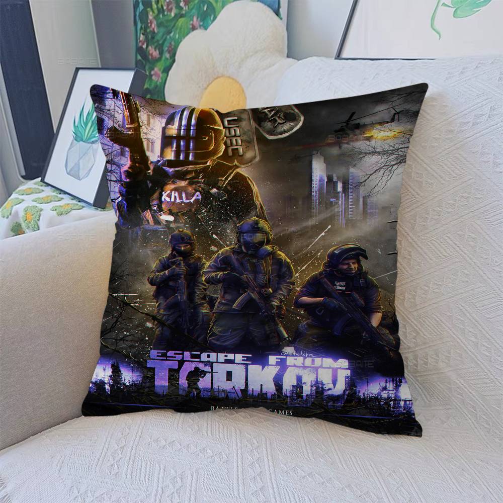 Game Escape From T-Tarkov Pillow Cover for Bedroom Room and Living Room Sofa Decorative Cushion Cover