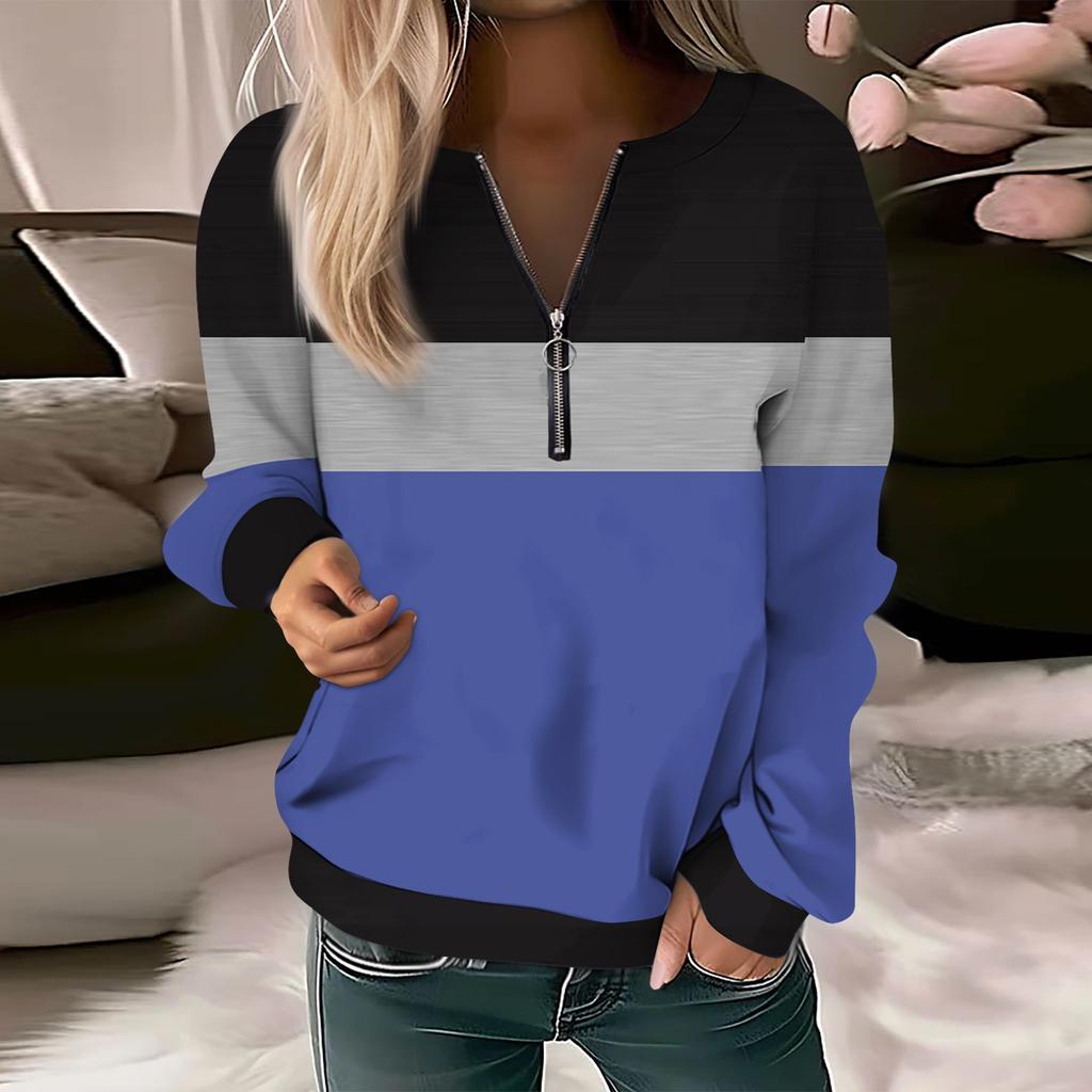 Женский повседневный свитер с длинным рукавом, на молнии, с принтом цветов, свитшот, повседневная верхняя одежда на осень