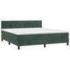 3141434 vidaXL Divan Bed and Mattress Dark Green 160x200cm Velvet