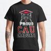 Men Fashion Casual Short Sleeves Proud CAU Graduate Tops Aesthetic Vintage Oversized T-shirts