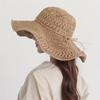 Elegant Oversized Wide Brim Sun Hat with UV Protection - Foldable and Perfect for Summer