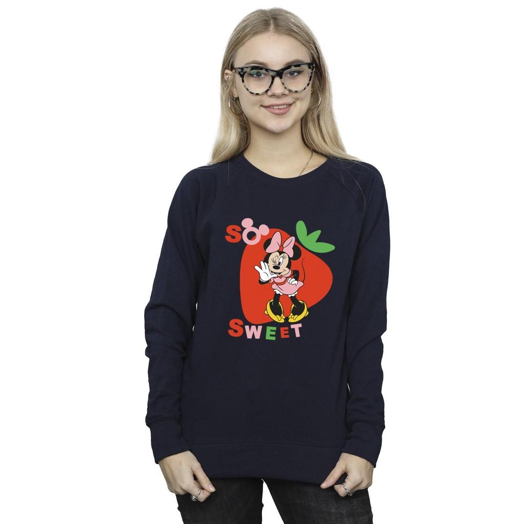 Disney Womens/Ladies Minnie Mouse So Sweet Strawberry Sweatshirt