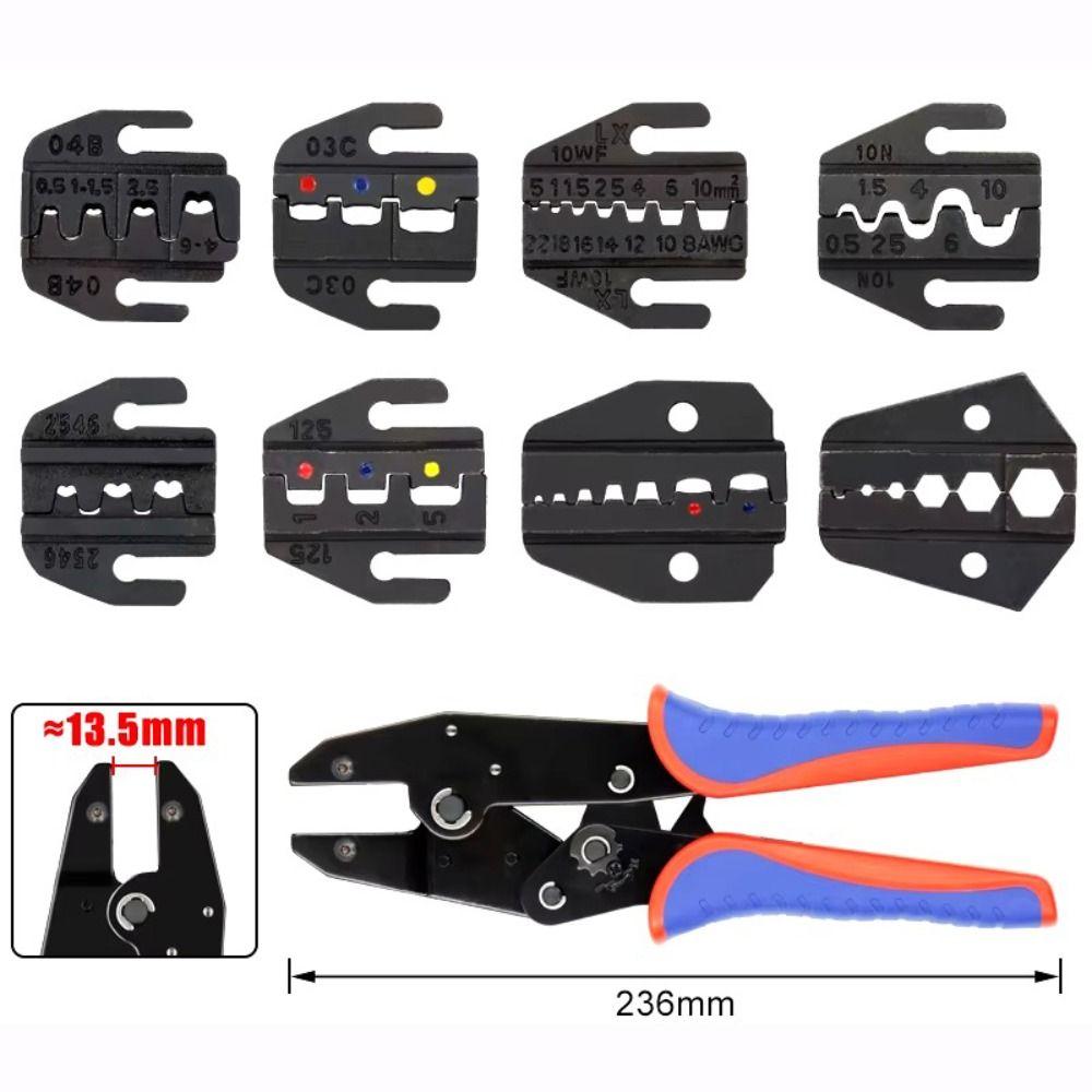 10WF/10A/103 Обжимные клещи Губки Черные Сменные матрицы Новые обжимные клеммы Слот для губок