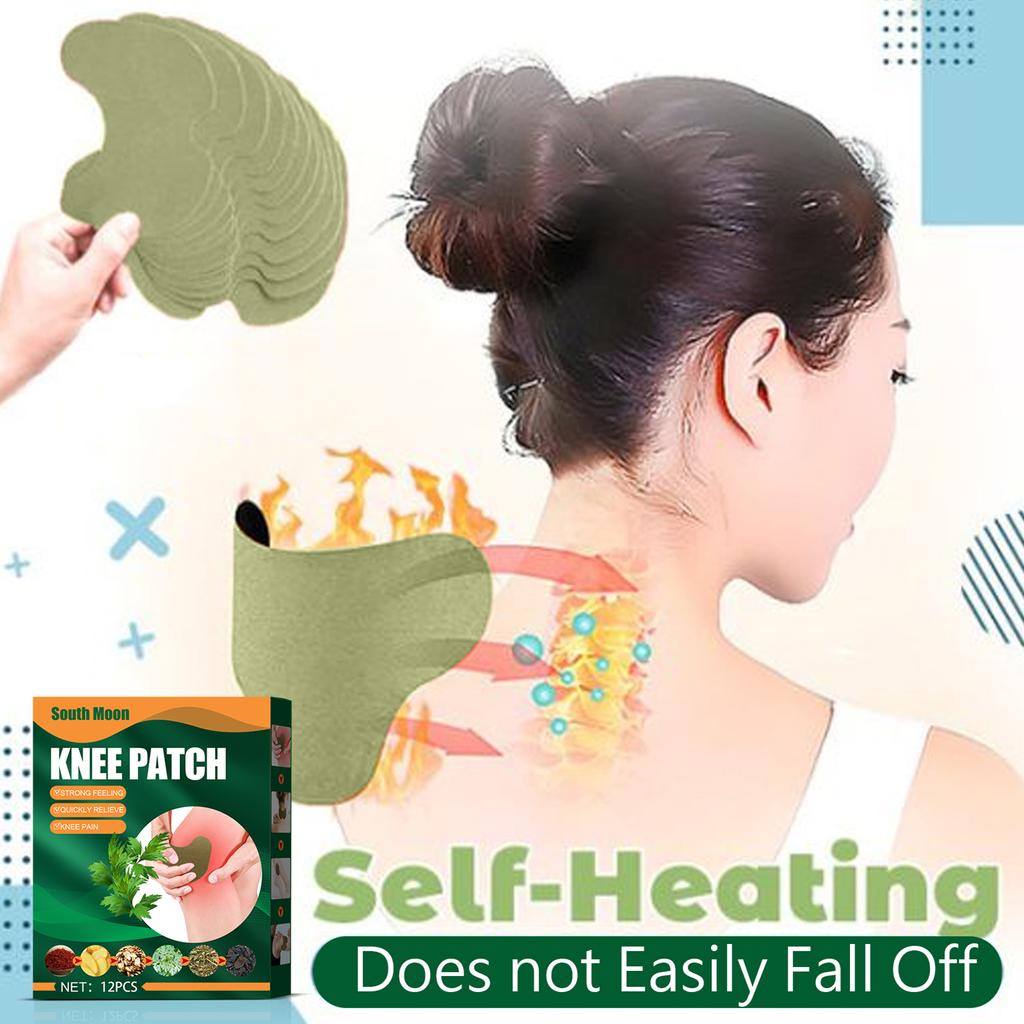 Южная Луна, 12 шт., самонагревающиеся прижигательные пластыри для колена, глубокое проникновение, снимают боль