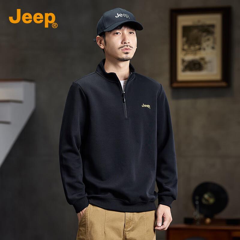 JEEP Men's Premium Stand-Collar Sweatshirt