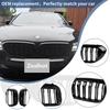 Zealhot Передние ноздри, совместимые с BMW 5 серии 550i, черная решетка радиатора, G30, G31, G38, 525i, 530i, 540i, (2018-2020), (глянцевый (двойной))