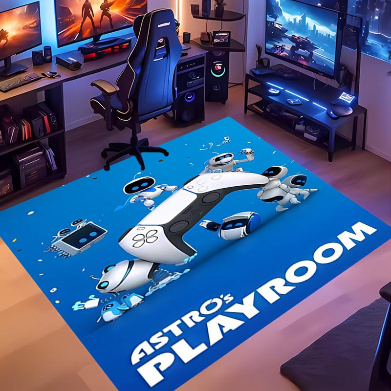 1pc Astro Bot Entrance Mat, Non-Slip Mat Area Rug,Room Decor, Outdoor Decor, Kitchen Rug,Doormat - Machine Washable, Easy to Clean