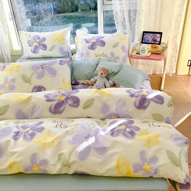 Высококачественная 100% хлопковая ткань, небольшой свежий напечатанный пододеяльник 200x230 Постельное белье 1 односпальная/двуспальная кровать, дышащая и приятная для кожи