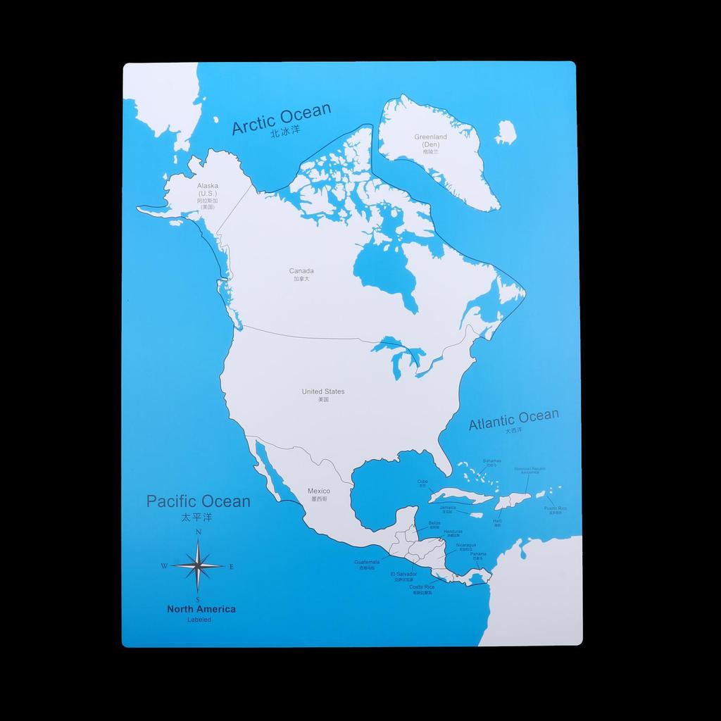 ПВХ Карта Каждого Континента Раннее Образование Детские Подарки Учебные Пособия Возраст 3+ Лет