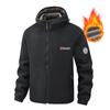 Autumn and Winter Norwegian European Size Men's Fleece Hooded Jacket Cold-resistant Warm Jacket
