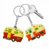 10Pcs Rubberized Motorhome Keyring Colorful Travel Trailer Pendant Keychain Decoration Miniature Campers Key Chain