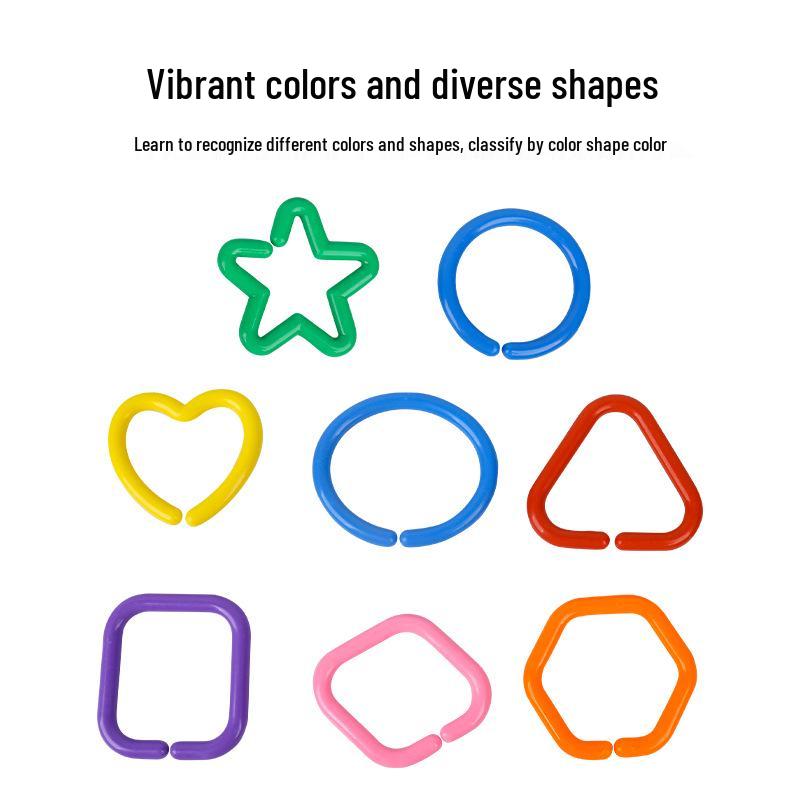 Геометрическое кольцо-пряжка, цепочка, ожерелье-конструктор для детей - Образовательное и развивающее