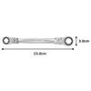 TONE Double Head Ratchet Box Wrench Width Across Flats 14 X 17 Mm RMFW-1417