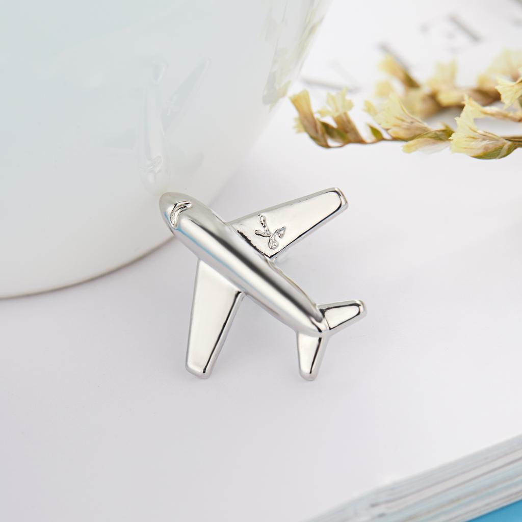 Rinhoo Fashion Plane Shape Brooch Enamel Badge Aircraft Sweater Corsage Women Men Cartoon Metal Airplane Clothes Clip Best Gifts