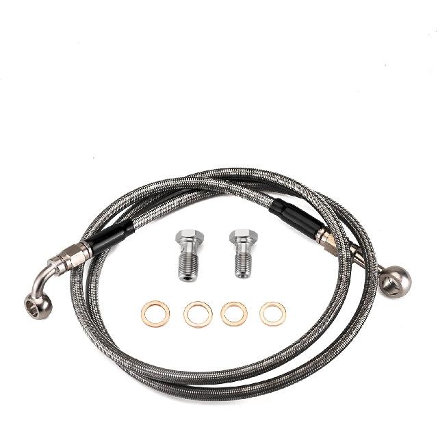 Mofun Extended Length Stainless Steel Hydraulic Front Brake Line Kit Non-ABS For 12"-14" Handlebar Compatible With Harley Sportster XL 883 1200