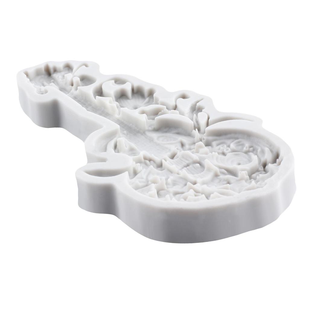 Силиконовые формы Музыкальная нота Гитара Цветок Виолончель Форма для мастики Инструменты для украшения торта Топпер для кекса Конфеты Смола Глина Шоколад Форма для ганаша