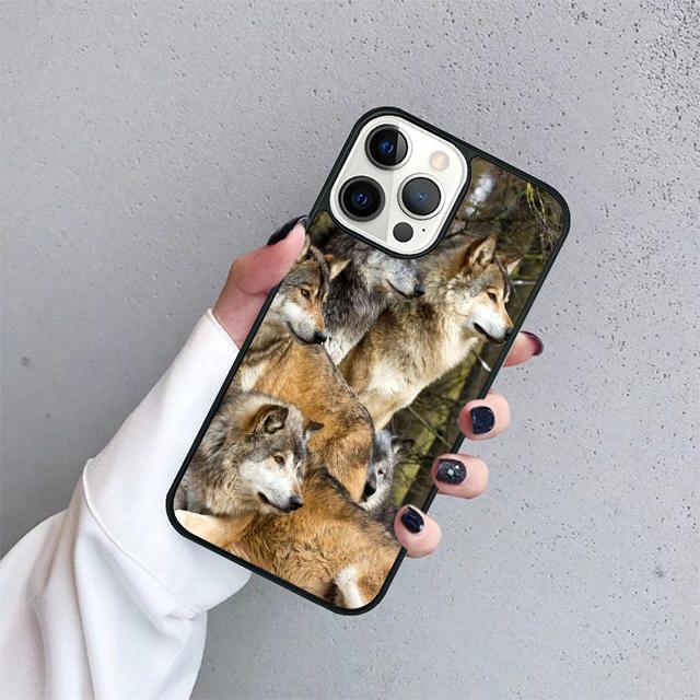 Чехол-накладка Animal Wolf Roar для iPhone 17 Air 15 16 14 13 12 Pro Max 11 Pro Max Plus Coque Shell