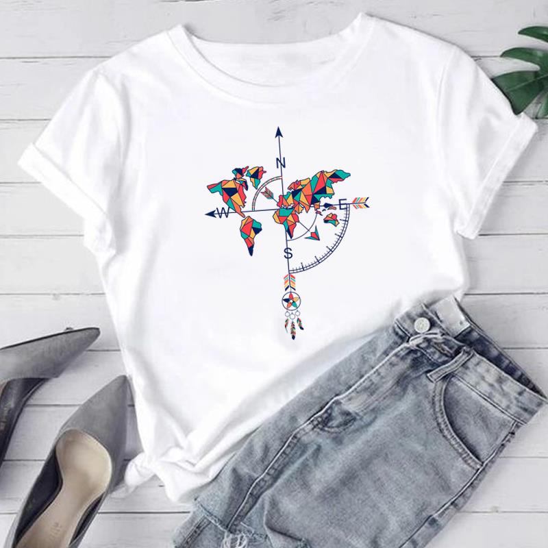 (Азиатский размер) Женская футболка с принтом диких животных, модная футболка, женская одежда, футболки с короткими рукавами и графикой