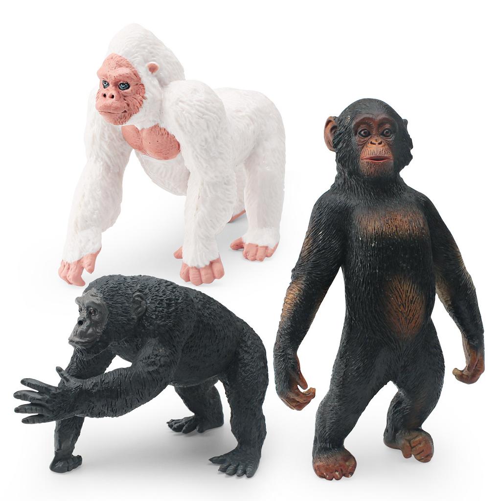 Supply Simulation Forest Animals 3 Types Of Orangutan Model White Orangutan Chimpanzee Solid Static Ornament Toys