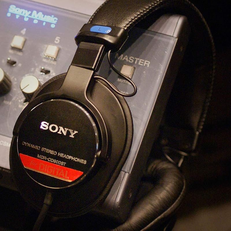 SONY Проводные закрытые студийные мониторные наушники, Черный, MDR-CD900ST