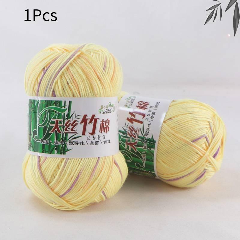 Organic Bamboo Charcoal Milk Cotton Yarn For Baby Crochet And Diy Knitting