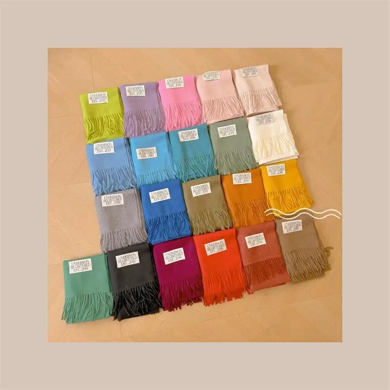 Purple Is Very Good To Match The New Solid Color Imitation Cashmere Scarf In Autumn and Winter of Dongdaemun, South Korea