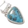 Caribbean Larimar Gemstone Handmade 925 Sterling Silver Gift Pendant 1.65" G1S80