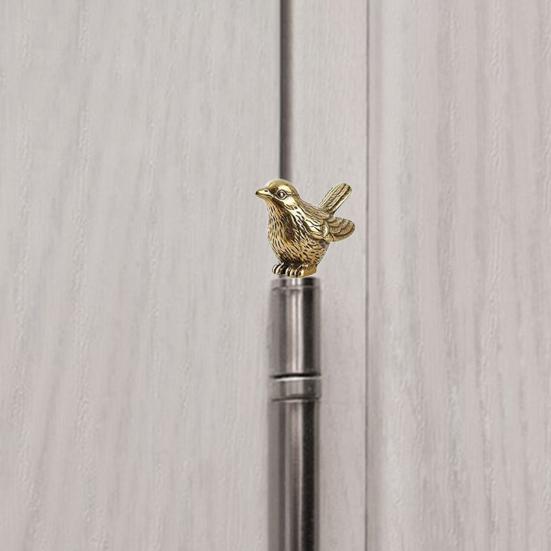 1/9 шт. Винтажная петля с головой птицы, декоративный топпер, мини-фигурка воробья из металла, статуэтка, винтажная голова-петля животного, домашнее украшение