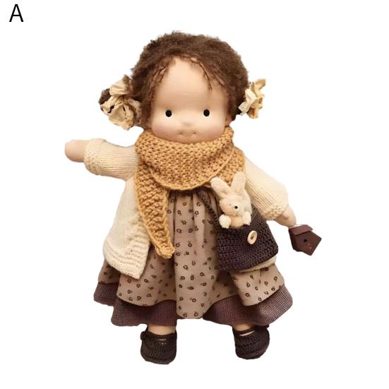 Вальдорфская кукла ручной работы с длинными волосами Вязаная кукла Принцесса Игрушка Куклы Новый год
