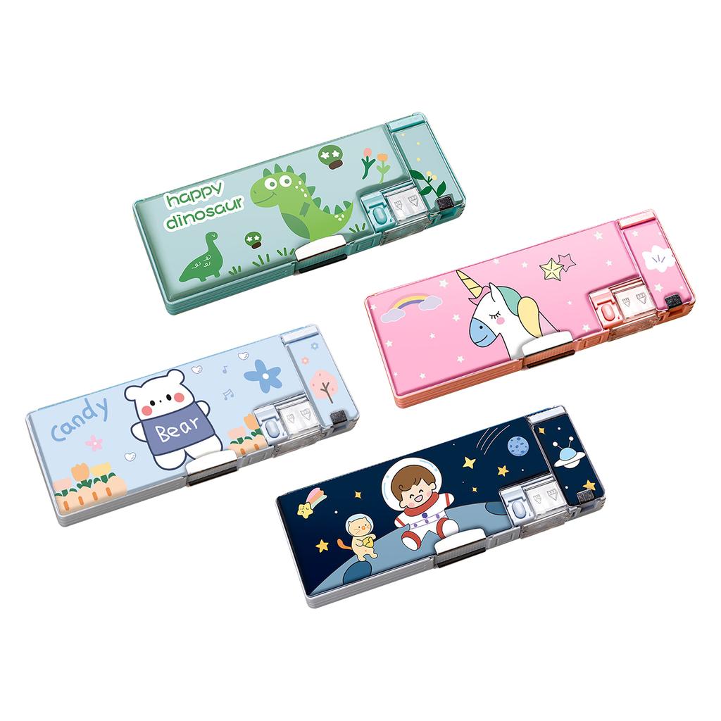 Сумка для карандашей в милом мультяшном стиле с двухсторонней встроенной точилкой, портативная, большой емкости, большой карандаш Ca