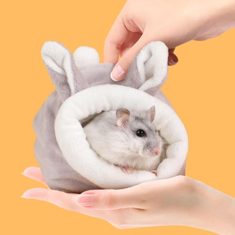 Гнездо для хомяка Зимнее теплое Клетка для мелких животных Спальное место для морских свинок Клетка для ежа Аксессуары 4XFE