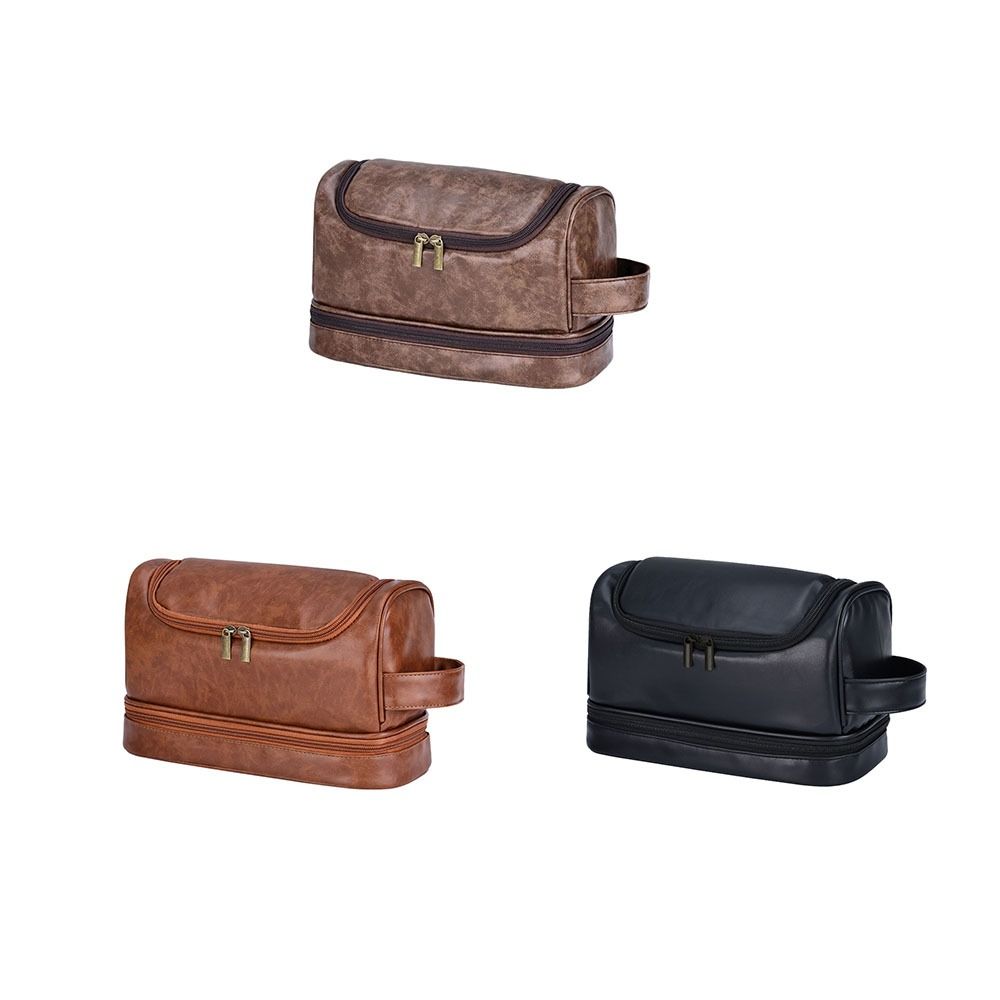 Waterproof Cosmetic Storage Bag PU Leather Makeup Bag Portable Makeup Pouch Travel