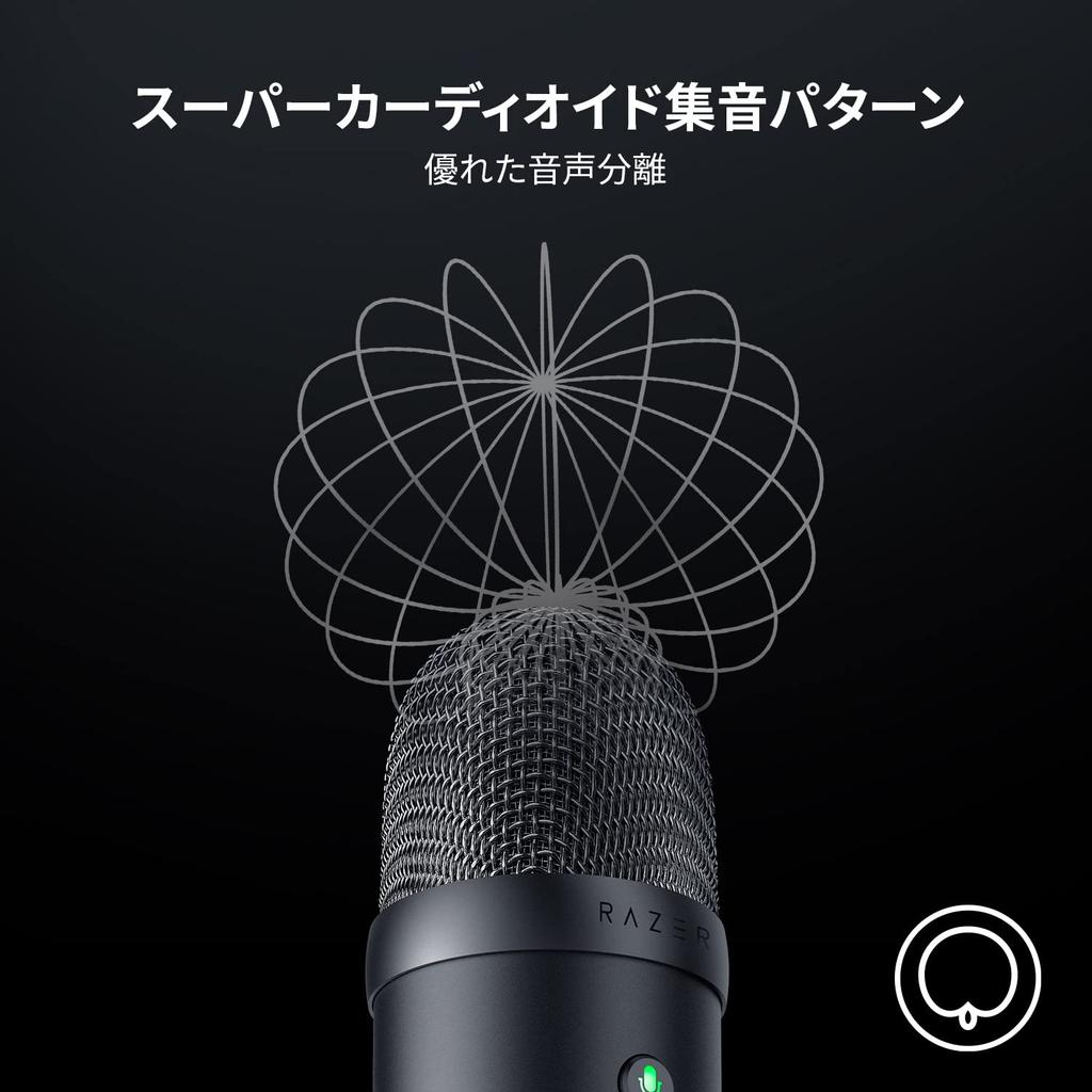 Razer Seiren V2 X USB 25мм конденсаторный микрофон со суперкардиоидной диаграммой направленности, аналоговым лимитером усиления, мониторингом микрофона, кнопками усиления/отключения звука и