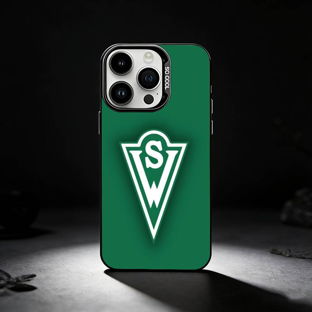 Santiago W-Wanderers Classic Badge Phone Case For iPhone 17,16,15,14,13,12,11 Plus,Pro Max,XS,Colored silver phone case